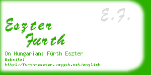 eszter furth business card